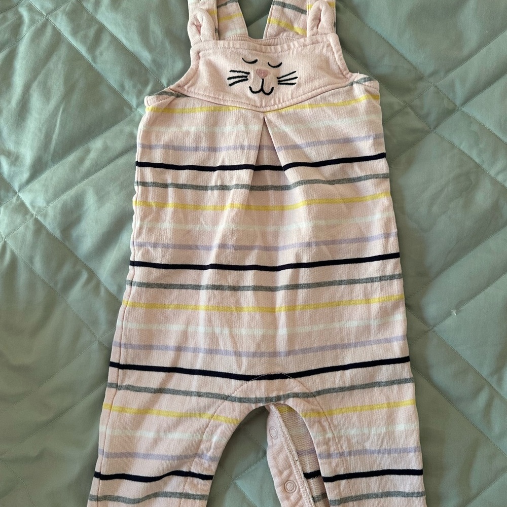 Hanna Andersson Pink Striped Baby Romper